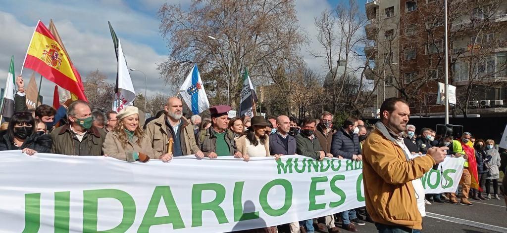 Ana María Valero Lite en la manifestación agraria de Madrid