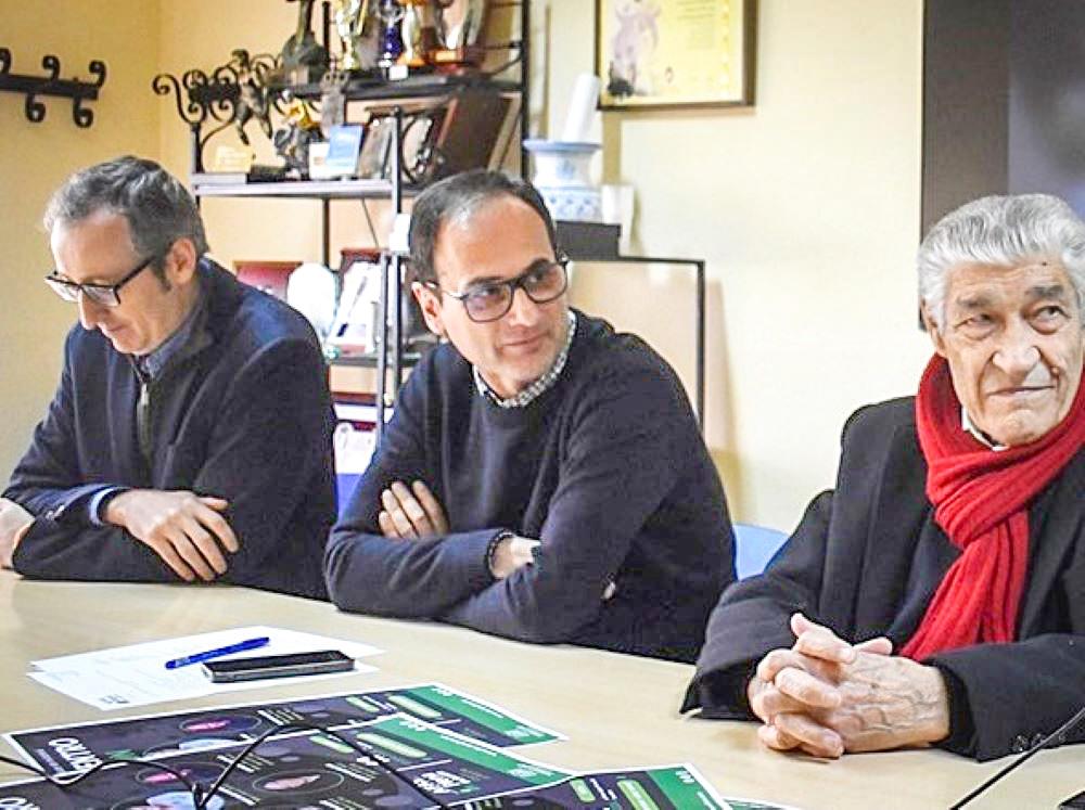 Bernabé Blanco en una rueda de prensa celebrada meses atrás junto al concejal, Antonio Calvo, y el presidente de AFAS, Luis Perales